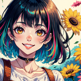 Девочка в подсолнухах