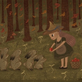 Девочка с зайчиками