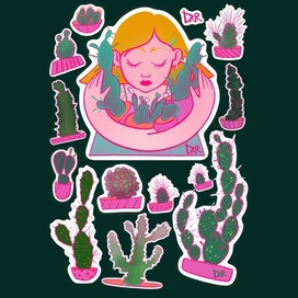 Набор наклеек с бренд персонажем