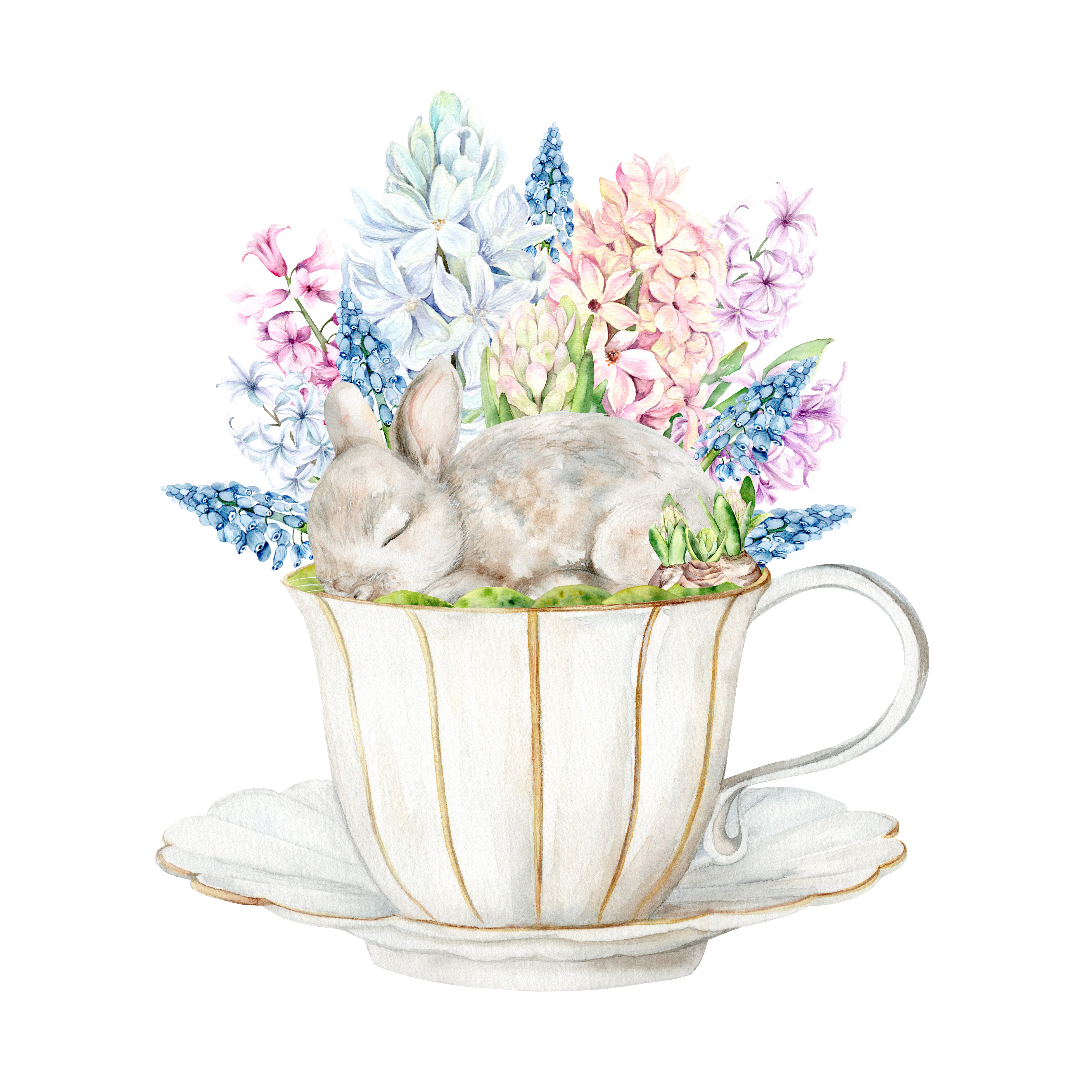 Кролик в чашке