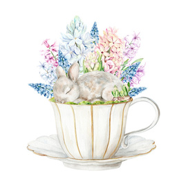 Кролик в чашке