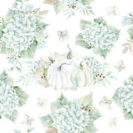 Гортензия и тыквы