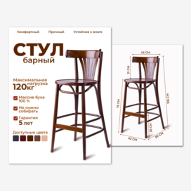 Инфографика для барного стула