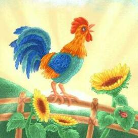 Первый разворот детской книжки с загадками. 