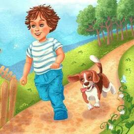 Второй разворот детской книжки с загадками. 