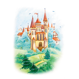 Замок принцессы - иллюстрация виньетка в начале главы