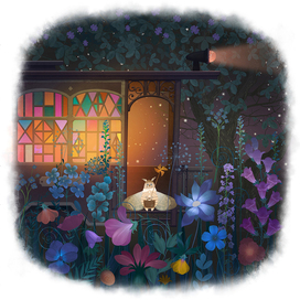 Иллюстрация для собственной сказки "Трамвай для мотылька"