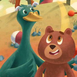 Иллюстрация разворота к книге "Остров потерянных игрушек"