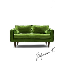 Иллюстрация интерьерного девана