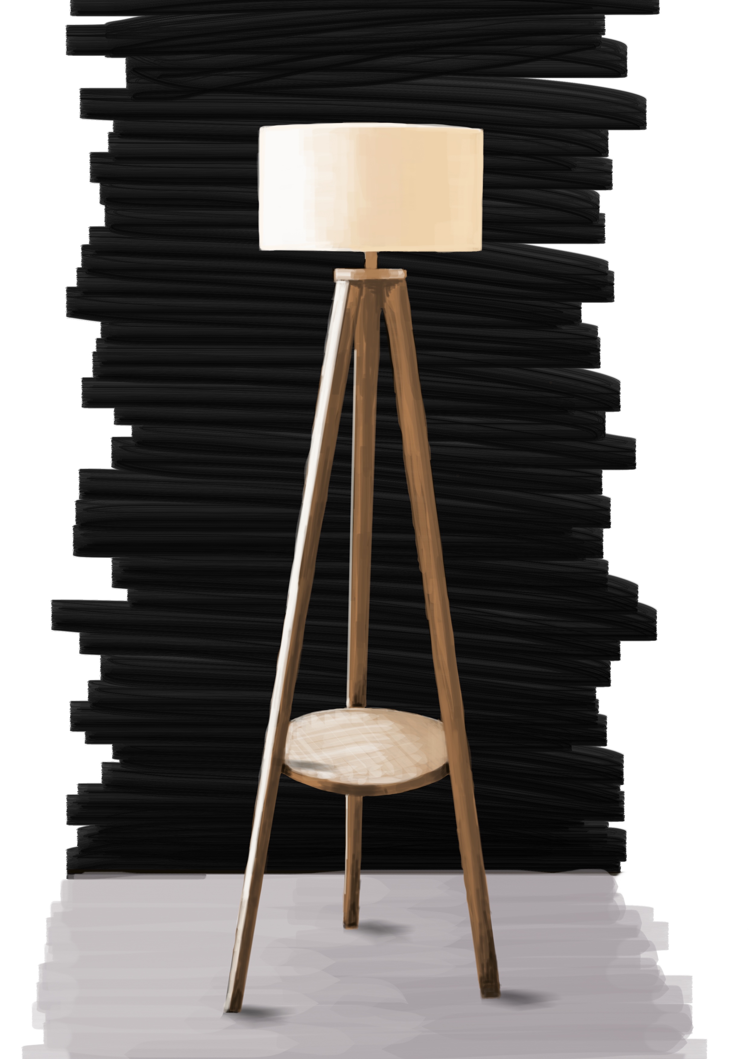 Иллюстрация напольной лампы