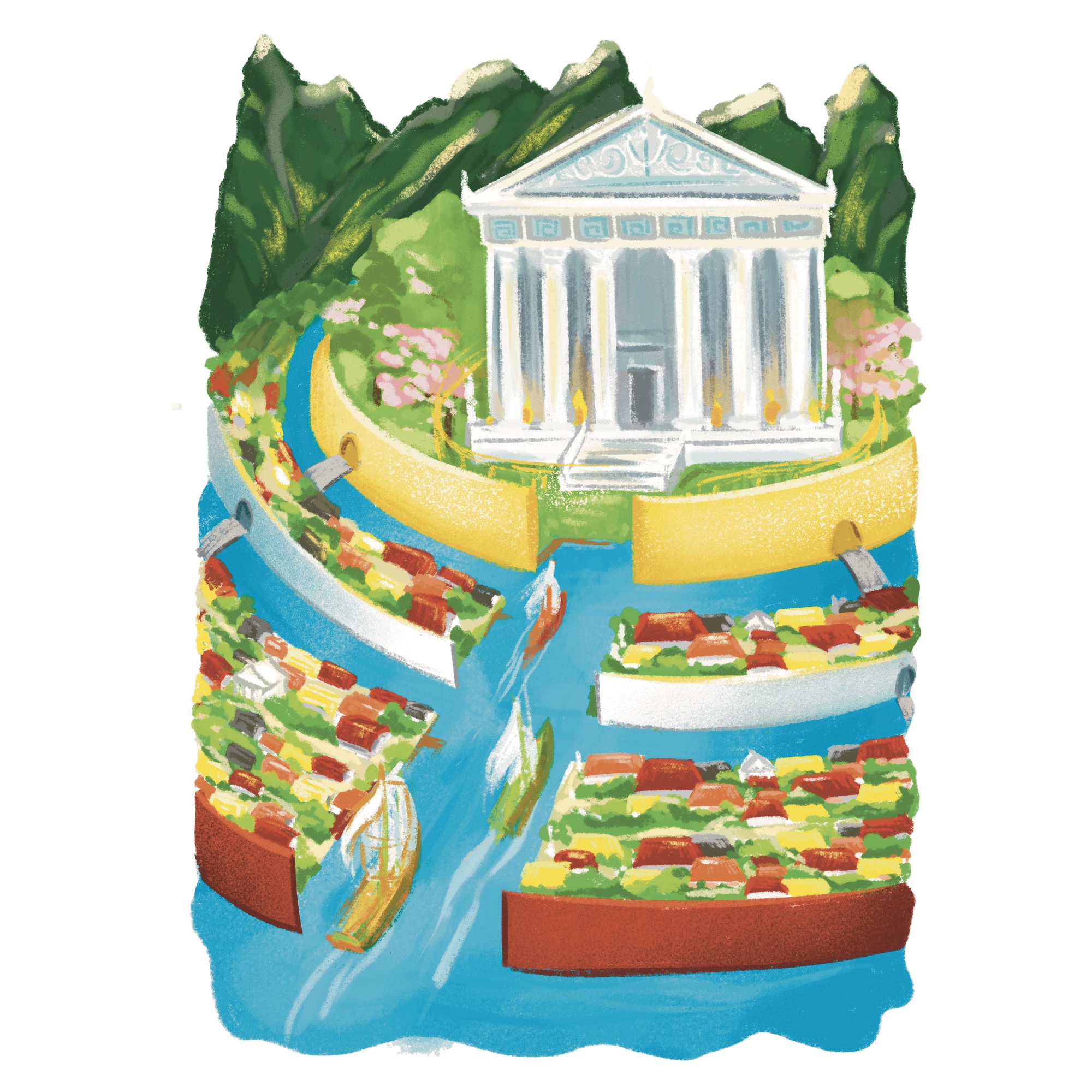 Книжная иллюстрация Атлантида