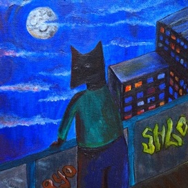 "Грустный русский взгляд" акрил