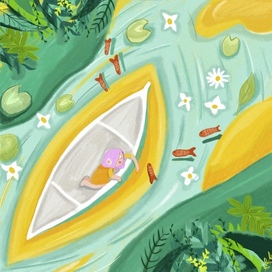 Иллюстрация для упаковки зелёного чая с мёдом