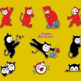 Стикеры чертята 