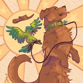 Пес и попугай