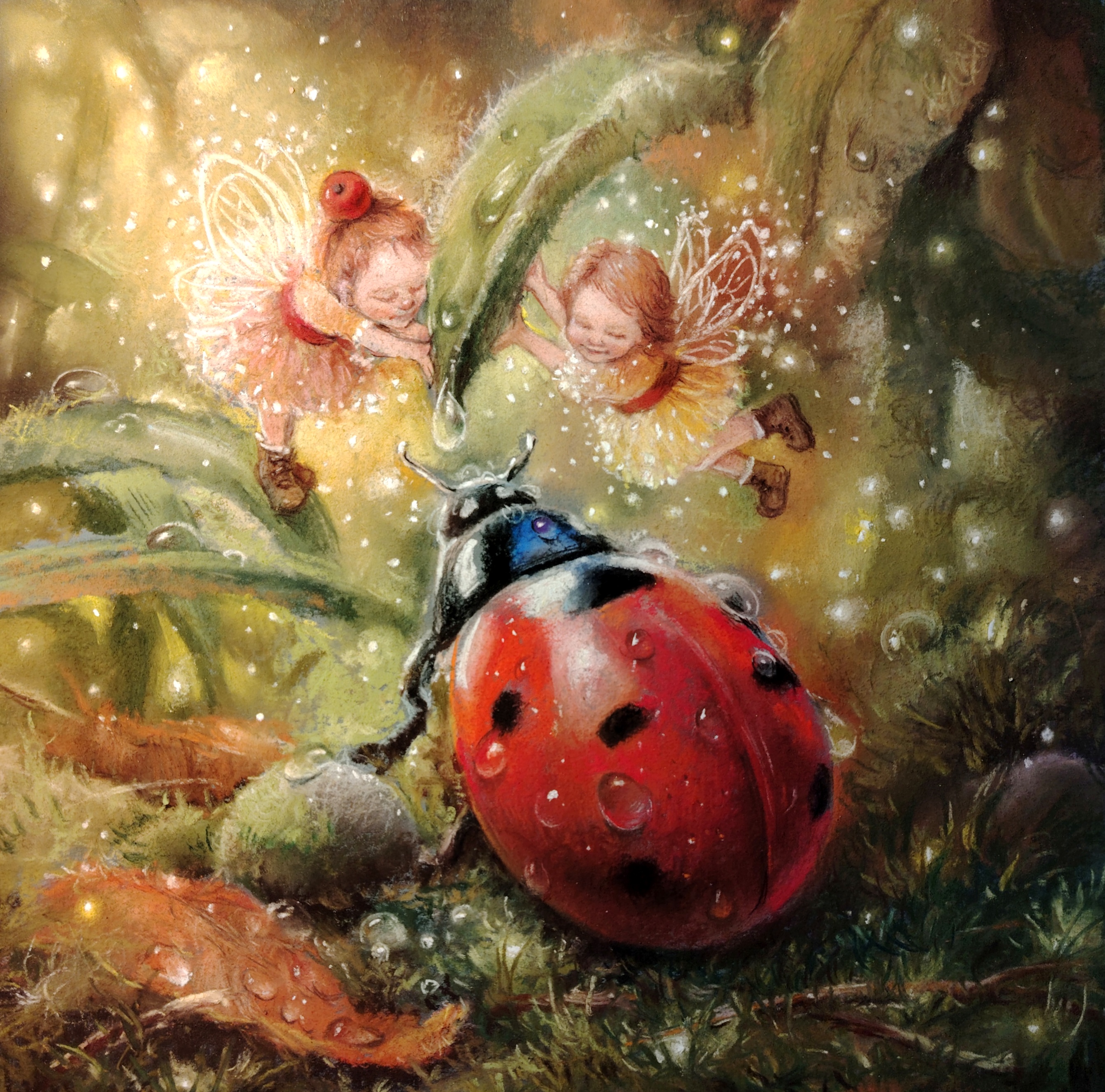 Феи помогают Божьей коровке