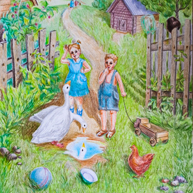 У бабушки в деревне