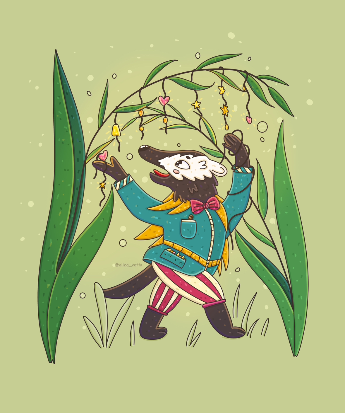 Барсук и солнечные лучики