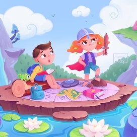 Книжная иллюстрация. Приключения Лиры.