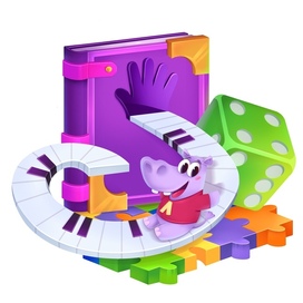 Развивающие игры. Бренд-персонаж Логопотам. 