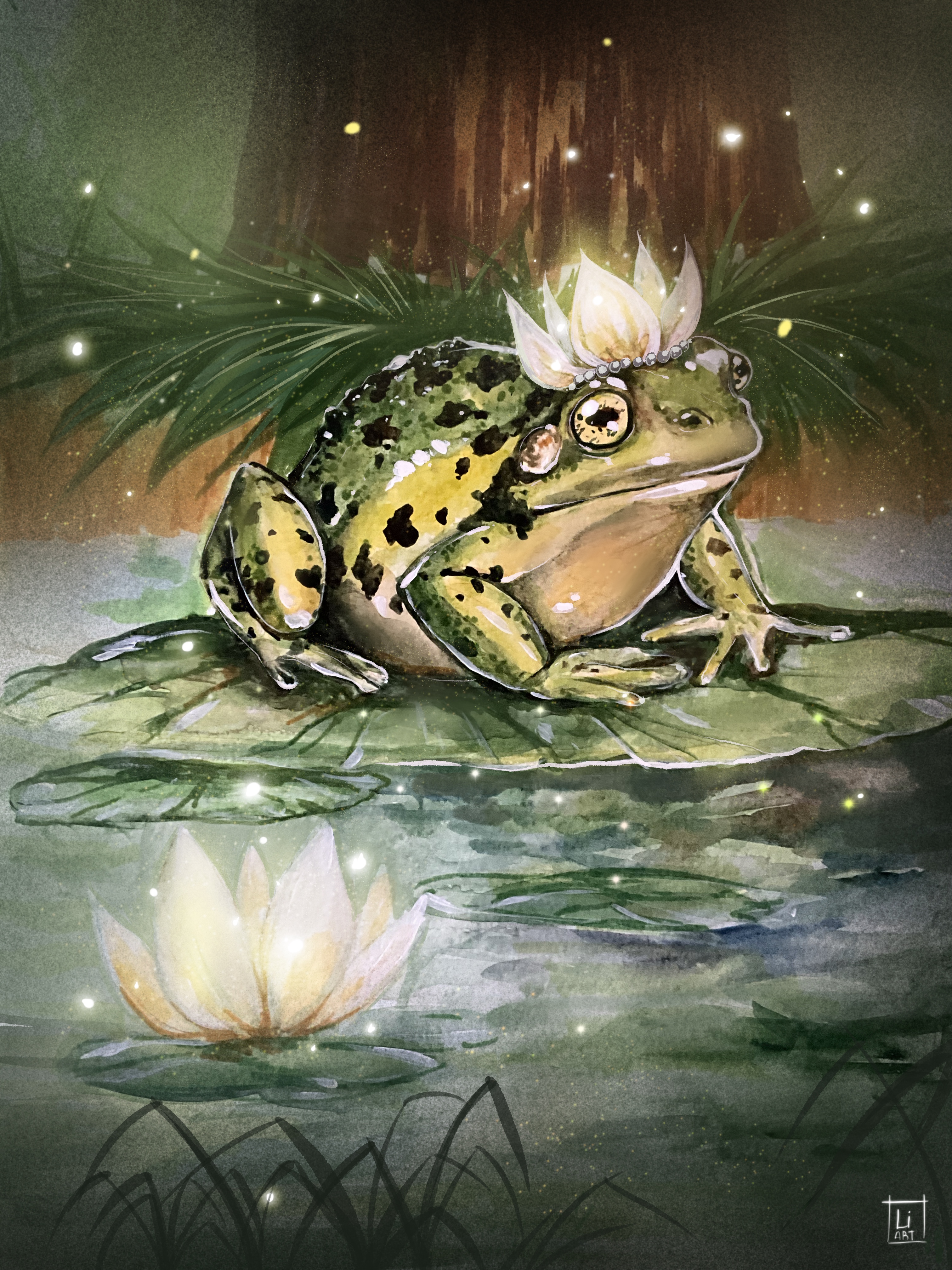 Книжная иллюстрация к сказке о Царевне-лягушке