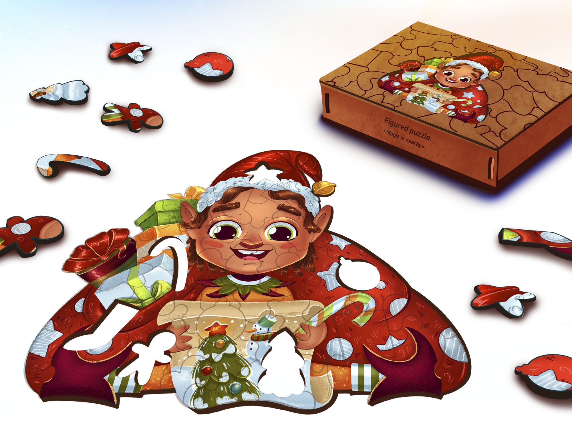 пазл рождественский эльф