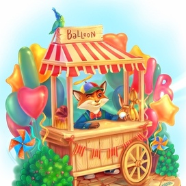 Лисенок играет с солнечным лучом 