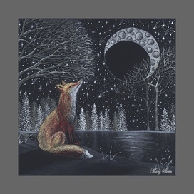 Лиса и месяц