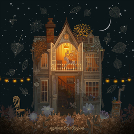 Интерьерный принт "Тихая улица, дом 25"