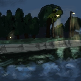 Скетч пейзажа