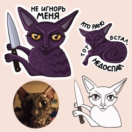 Стикерпак кошка бренд персонаж