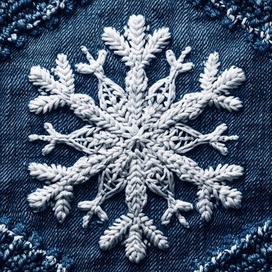 Снежинка на джинсах