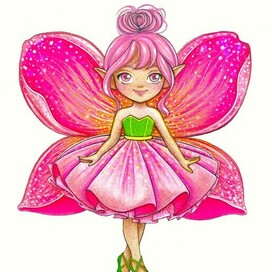 Фея роза / аниме иллюстрация детская книжная персонаж арт