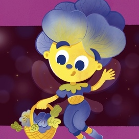 Детская иллюстрация с персонажем феей