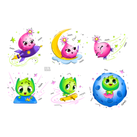 Персонажи-инопланетяне Луми и Глоустер