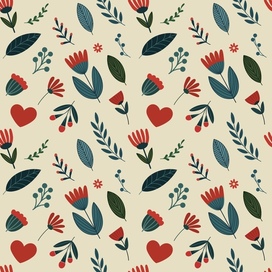 Уютный ботанический паттерн