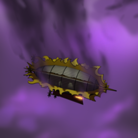 Кадр комикса - авария на дирижабле