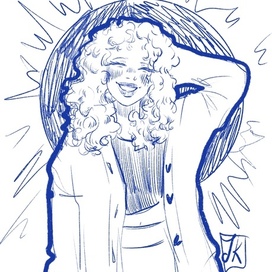 Портрет солнечной счастливой девушки