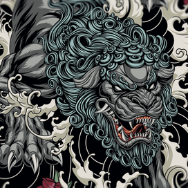  Иредзуми  Собака Фу 