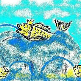 фонтан "Золотая рыбка"(придумала сама!)