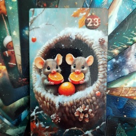 Карта "Крысы",таро Ленорман 