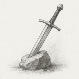 скетч меча в камне