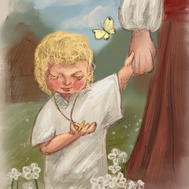 Иллюстрация к стихотворению Олега Чернова "Блаженны предки наши были..."