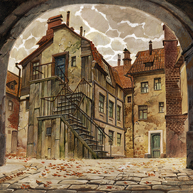 Фон для мульфильма "Ритаг".