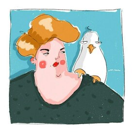 дама с чайкой