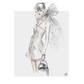 fashion-иллюстрация Dior