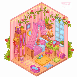 Милая комнатка в изометрии