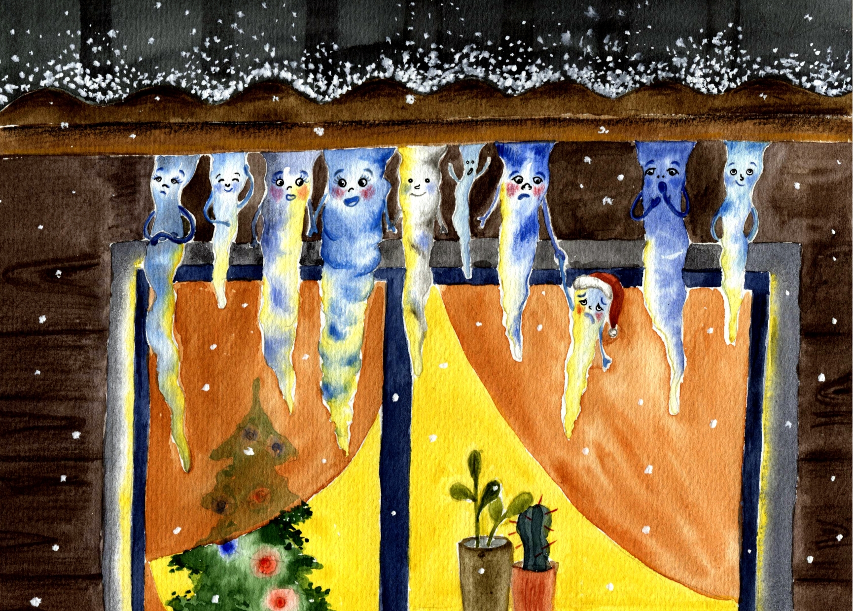 Иллюстрация на конкурс "Подружки сосульки" Издательство Амоза Дети