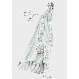 fashion-иллюстрация Valentino