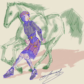 Девушка с конём